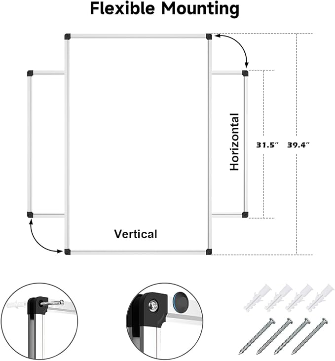 XBoard Magnetic Whiteboard 40 x 30 Inch, Dry Erase White Board - Image 5