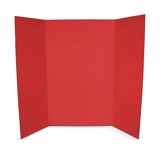 Flipside Products 36” x 48” Foam Project Boards for Presentations, Science Fair, School Projects, Event Displays and Trifold Picture Board - Red - 3 Pack-DeskLoop Office