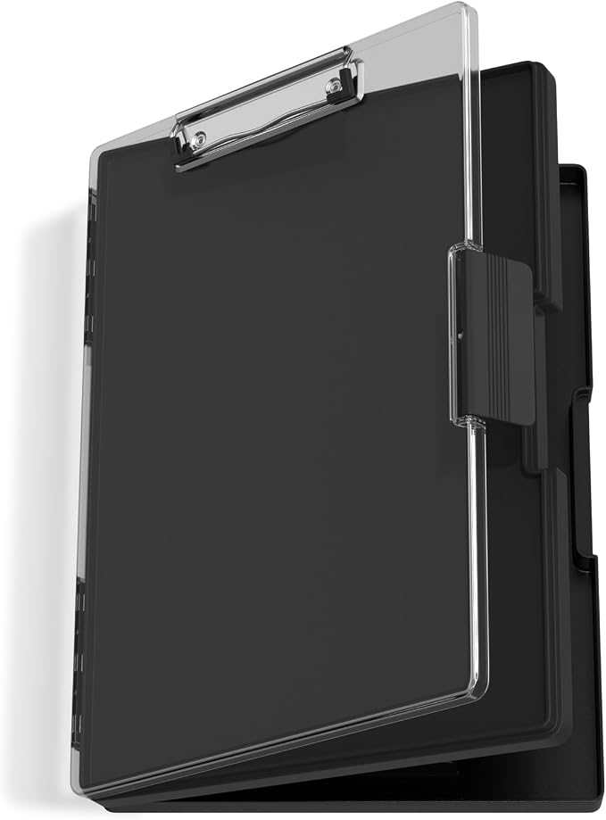 Hongri Clipboard with Storage, Heavy Duty with Dual Compartment, Smooth Writing by Hongri