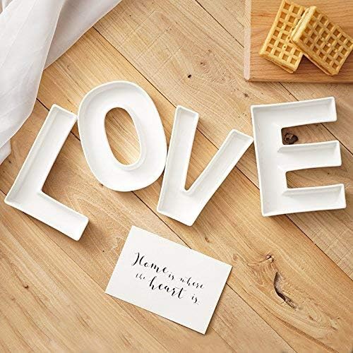 Coffeezone "LOVE Decorative Ceramic Small Letter Candy Dish Wedding Party Decor - Image 3
