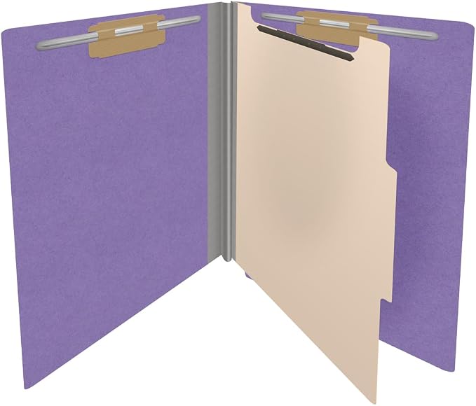 Ecom Folders Heavy Duty Top Tab Classification Folders | Letter Size 18 Pt Stock - Image 4