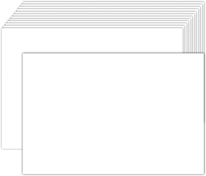 100 Pack White Blank Index Cards 4x6 Thick Paper, Goefun 80lb Heavyweight by Goefun