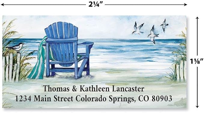 Susan Winget By the Sea Beach Personalized Address Labels - Image 2