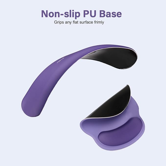 MOSISO Wrist Rest Support for Mouse Pad&Keyboard Set, Circle Curved Ergonomic - Image 5