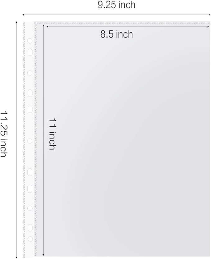 Sheet Protectors, HERKKA 900 Pack Heavy Duty Clear Plastic Page Protectors - Image 2