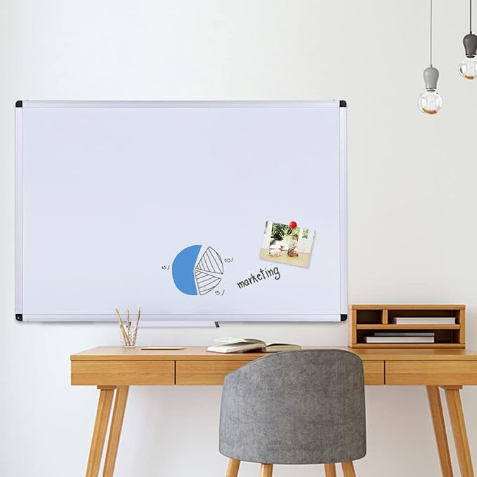 VIZ-PRO Magnetic Whiteboard/Dry Erase Board, 40 X 30 Inches, Includes 1 Eraser - Image 7