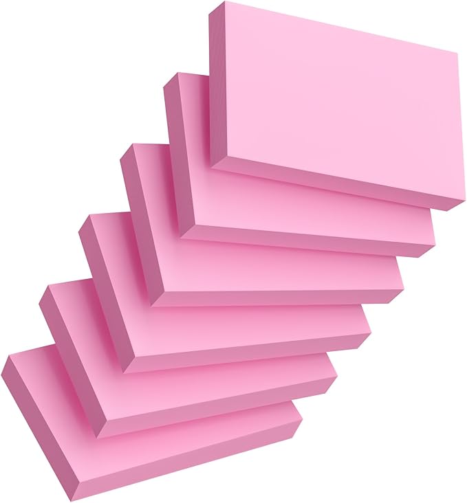 Index Cards 3x5 Inch, Flash Cards, Blank Pink Note Cards Paper by Ciphyfee