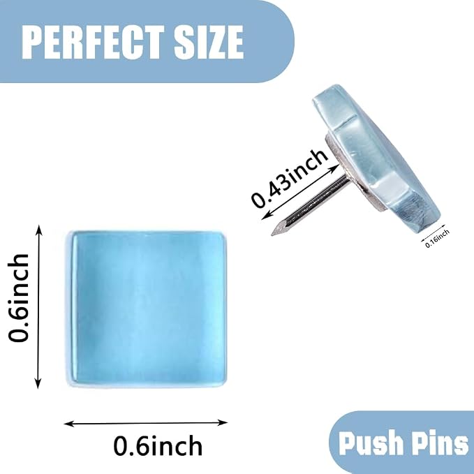 24pcs Decorative Cute Push Pins Glass Pushpins Thumbtacks Thumb Tacks - Image 3