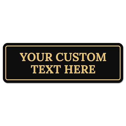 Custom Wall or Door Sign, Personalized Plaque Engraved Message by SigoSigns