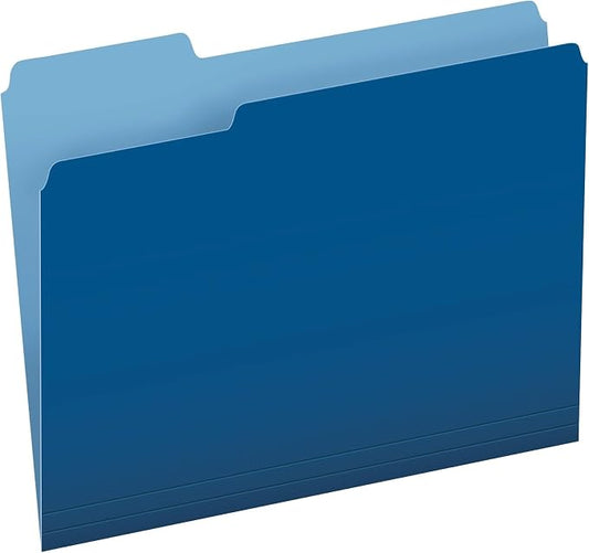 Pendaflex Colored File Folders, Letter Size, Durable Dark Blue Folders by TOPSProducts