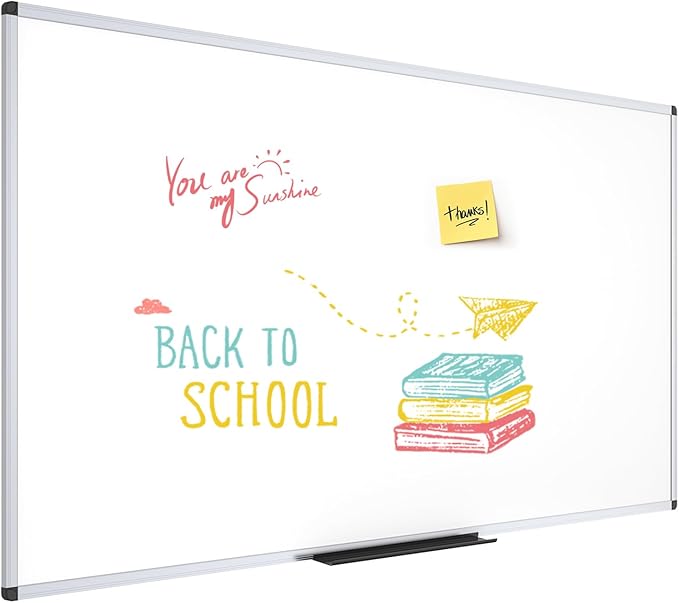 VIZ-PRO Dry Erase Board/Whiteboard, 60 x 36 Inches, Wall Mounted Board by VIZ-PRO