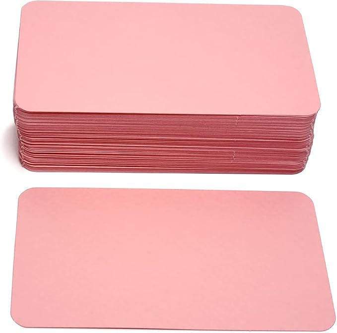 PPAPPAPPIYO 3.5x2 rounded corner index cards180gsm Thick Cardstock, Blank - Image 2