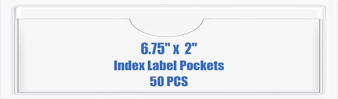 Origin-Joy 50 PCS Self-Adhesive Index Label Pockets by Origin-Joy