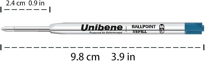 Unibene Parker Compatible Ballpoint Refills 12 Pack, 1.0mm Medium Point-Blue - Image 5