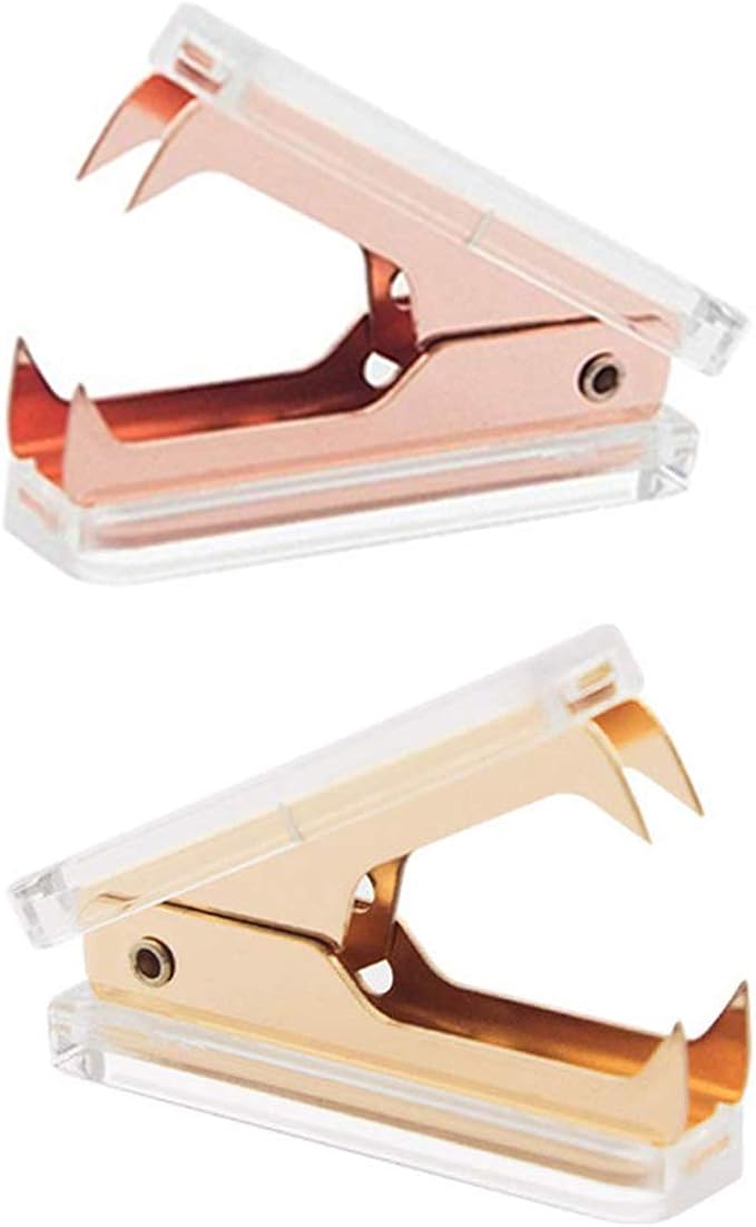 Rose Gold and Gold Staple Remover by REOLAN