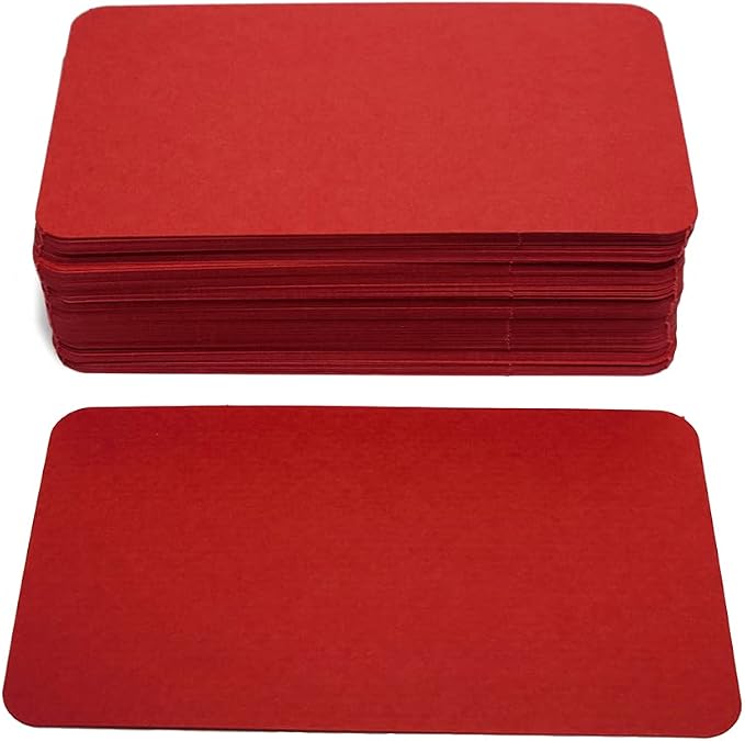 PPAPPAPPIYO 3.5x2 rounded corner index cards180gsm Thick Cardstock, Blank - Image 2