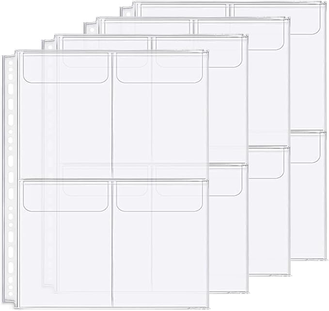 Zelten 4 Pack A4 4 Pockets Binder Folders Waterproof 4/26/30 Holes Divider by Zelten