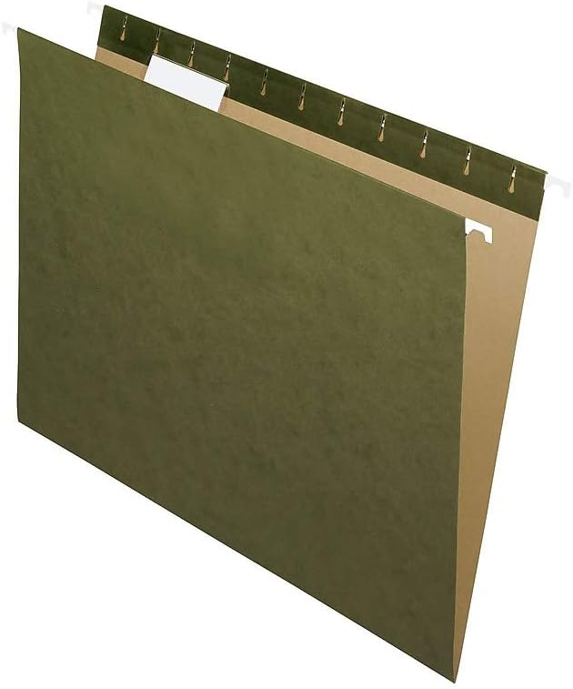 Staples Recycled Reinforced Hanging File Folders, Letter Size, Standard Green - Image 2