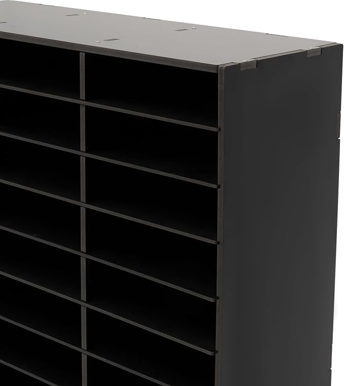 Mail Sorter Organizer, 24 Compartments Black Literature Organizer, Student - Image 6