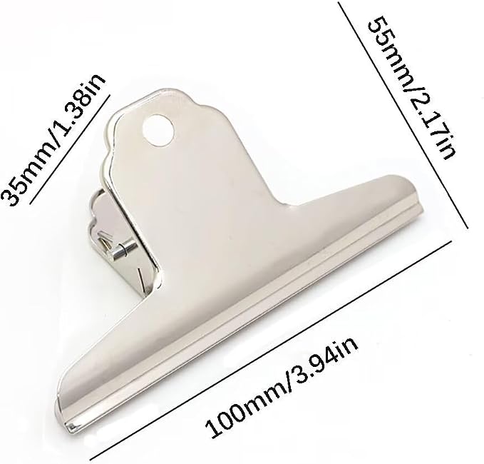 2PCS Extra Large Binder Clips Metal Bulldog Clip Large Paper Clamp Holder - Image 2
