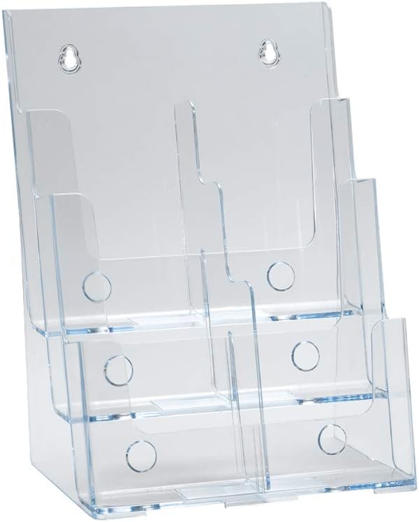 Azar Displays 252379 Three-Tier Six-Pocket Trifold Brochure Holder by AzarDisplays