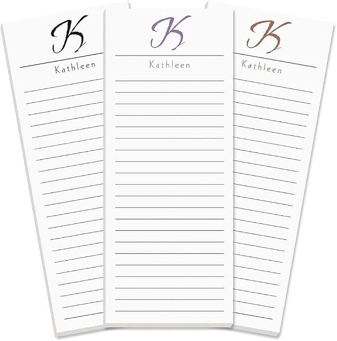 Current Personalized Name & Initial Notepad Set – Set of 3, 30-Sheet Pads by Current