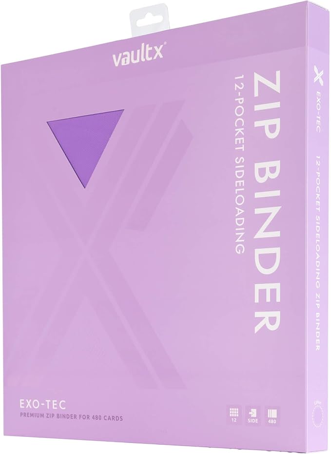 Vault X 12 Pocket Zip Binder, 480 Cards, Exo-Tec Material, 20 Side-Loading Pages - Image 2