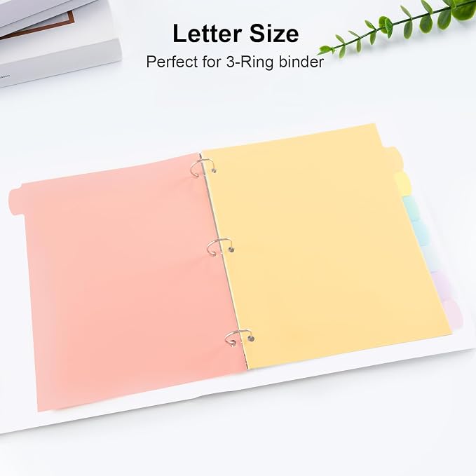 8 Count/1 Set Write & Erase Binder Dividers - Image 6