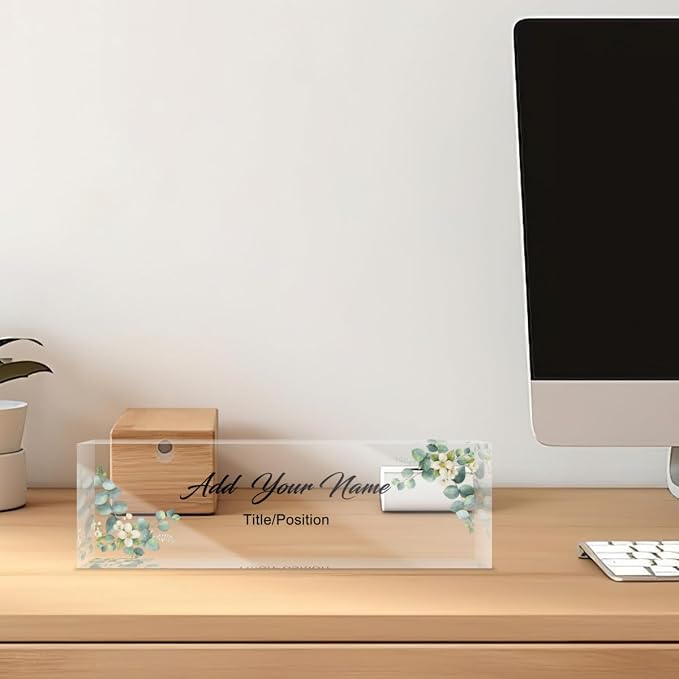 Customized Desk Name Plate Block Custom Clear Acrylic Blocks - Image 5