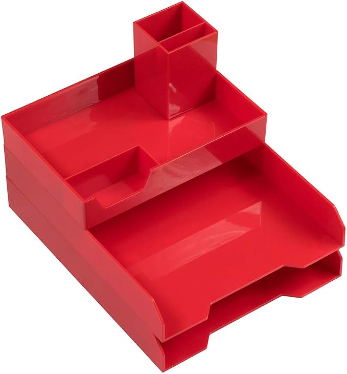 JAM PAPER Stackable Desktop Trays by JAMPaper