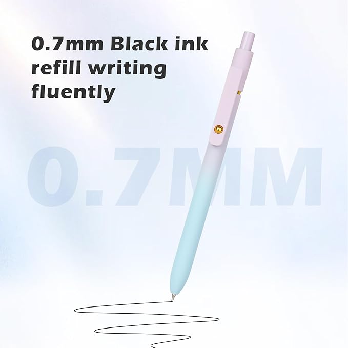 Ddaowanx Gel Pens, 0.7mm Quick Dry Fine Point Smooth Writing Pens, Cute Office - Image 4