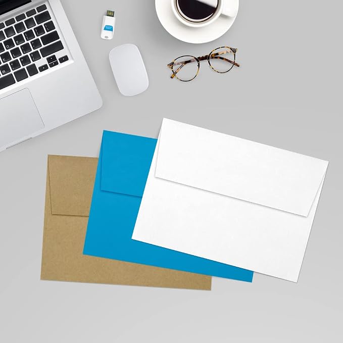 LUXPaper A7 Invitation Envelopes | Peel & Press | 5 1/4" x 7 1/4" | White Linen - Image 9