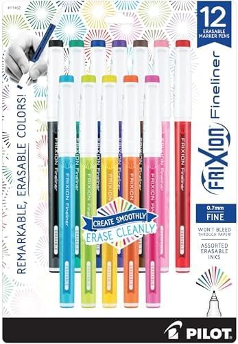 PILOT FriXion Fineliner Erasable Marker Pens, Fine Point 0.5 mm, Erasable Pens by PilotCorporationofAmerica