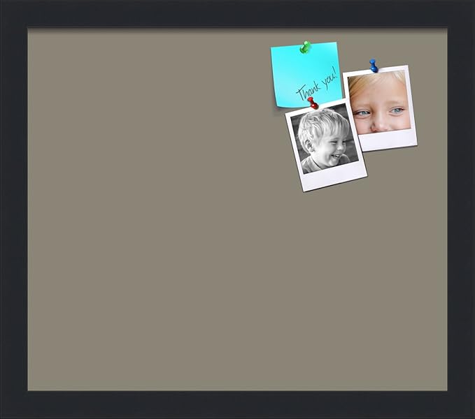 PinPix 15x13 Inch Cork Bulletin Board. This Decorative Framed Pin Board Comes with Pewter Design and a Satin Black Frame. Ideal for Home Office Decor or Message Board (PinPix-1812)-DeskLoop Office