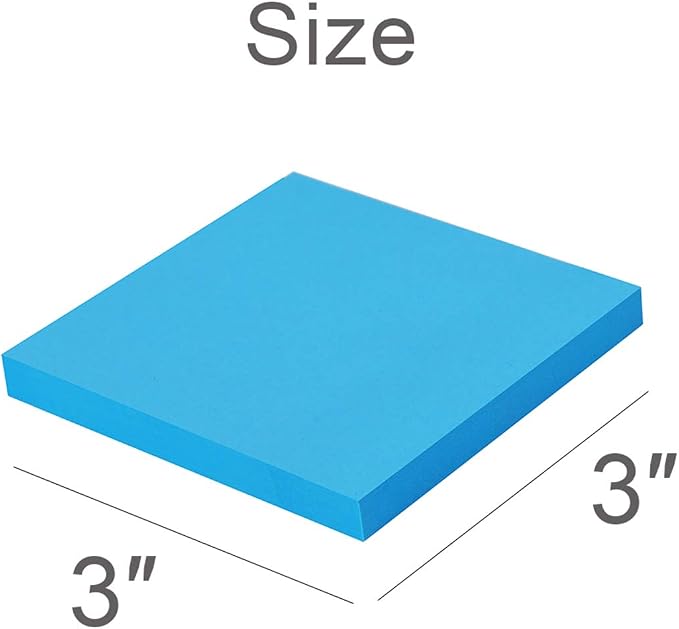 Sticky Notes 3x3 Inches, Bright Colors Self-Stick Pads, 48 Pads/Pack - Image 2