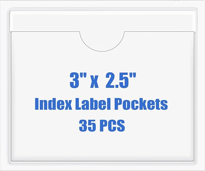 Origin-Joy 35 PCS Self Adhesive Index Card Pockets by Origin-Joy