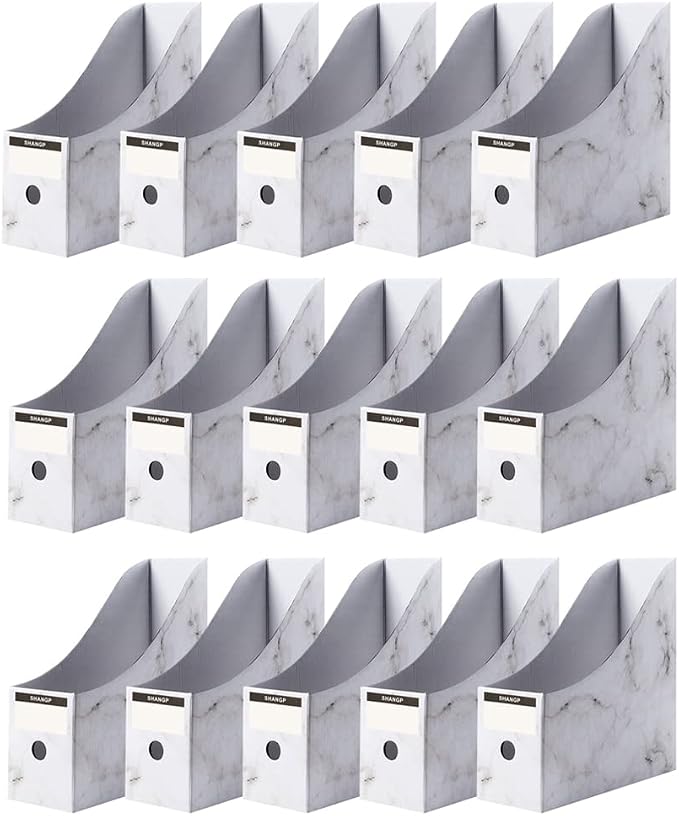 Foldable Desk File Holder Organizer Sturdy Cardboard Magazine Storage Box by Fiyerna