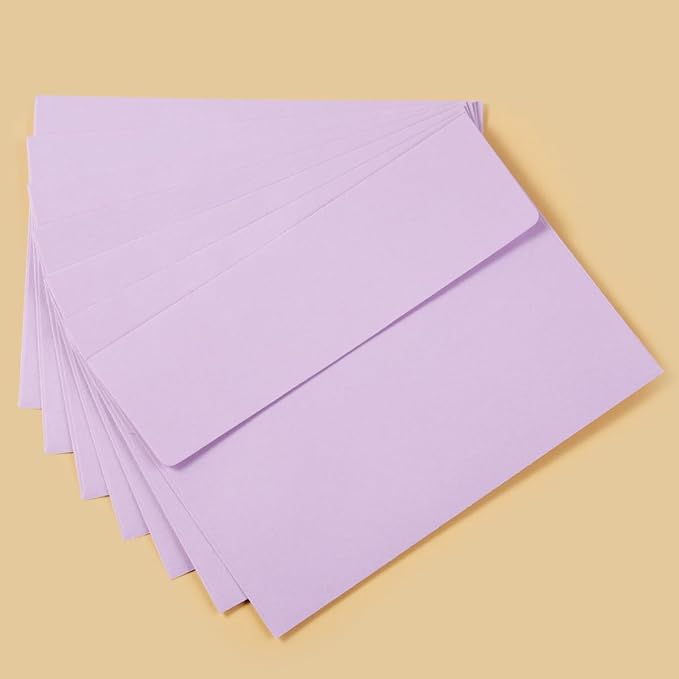 50 Pack 5 x 7 Envelopes A7 Self Seal, 5.24 x 7.21 Inches, Light Purple | - Image 4