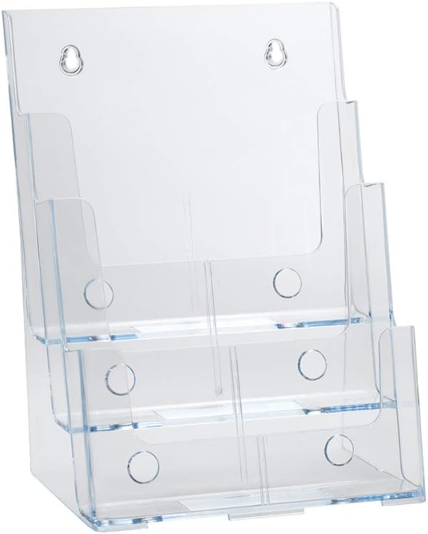 Azar Displays 252378, Brochure Holder, Acrylic Desk Organizer, Three Tier by AzarDisplays