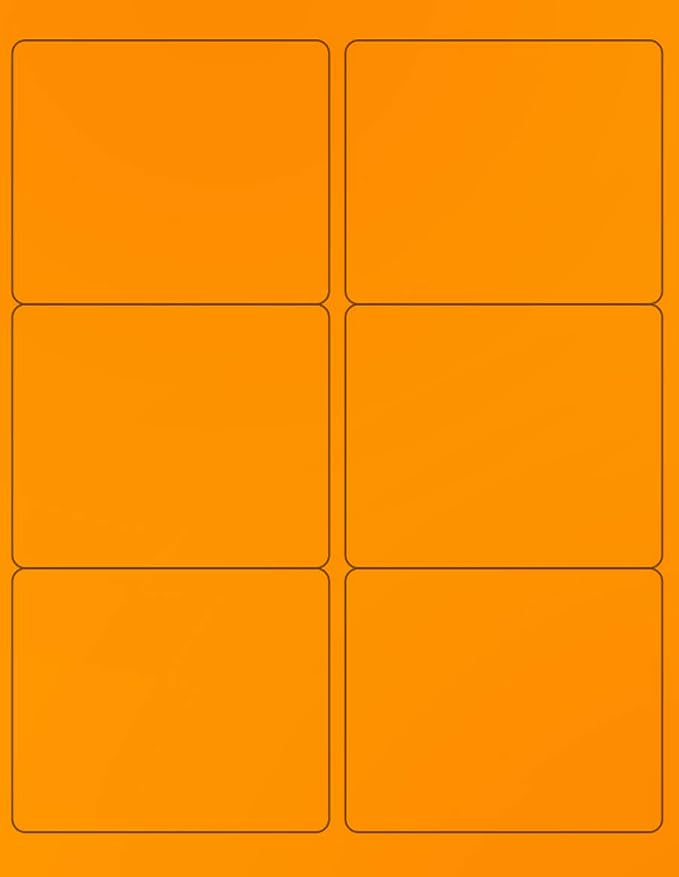 NextDayLabels - 8-1/2 x 11 Neon Color High Light Fluorescent Labels by NextDayLabels