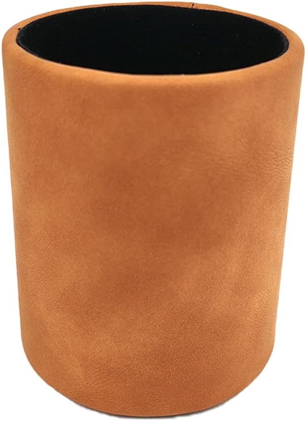 Leather Pen Holder, Light Brown Pencil Holder, Desktop Elegant Pen Holder - Image 6