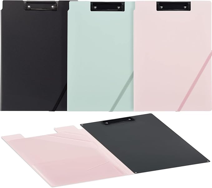 Kokuyo Clipboard Folder, 3 Pack A4 Foldable Clipboard Folio by KokuyoUS