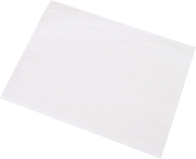 SJPACK 2000 7.5" x 5.5" Clear Adhesive Top Loading Packing List/Label Envelopes by SJPACK