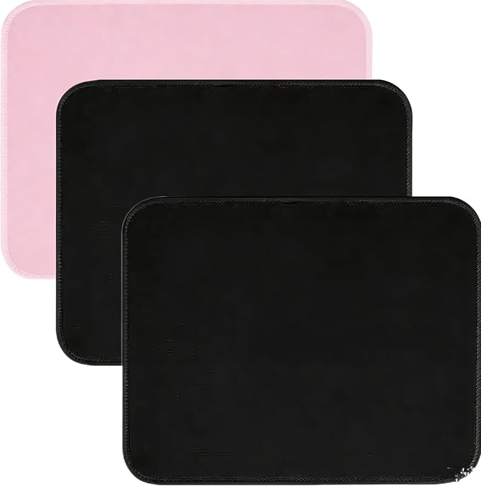 3 Pack Small Mouse pad Solid Color Square Mouse Mat by WUFCIYBO