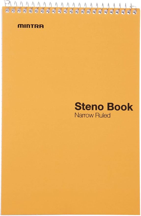 Mintra Office Steno Book - (Pastel Colors, 4 Pads/Pack, Narrow Ruled) - 6inx9in, 70 Sheets, Notebook for writing notes in school, university, college, work, office-DeskLoop Office