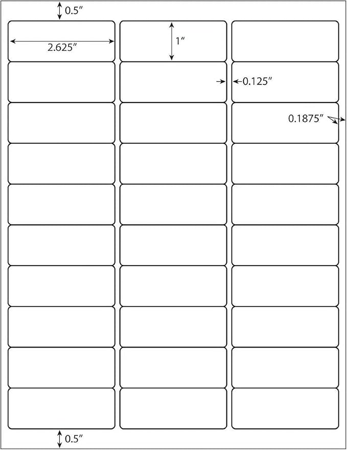LabelMore 30 up Labels 1" X 2-5/8" Shipping Address FBA Labels - Image 2
