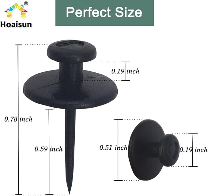 60 PCS Double Headed Picture Hanging Nails, Wall Hangers Without Nails - Image 3