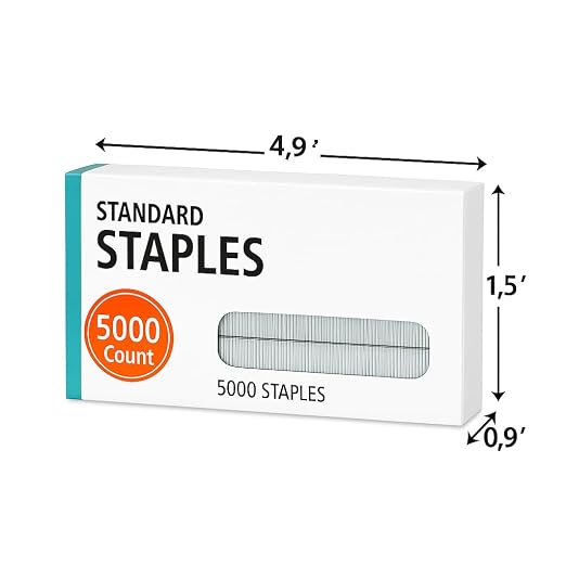 Standard Office Staples, Fits Standard Full-Strip Staplers, Strong Binding - Image 4