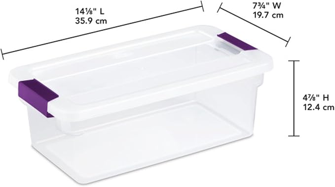 Sterilite 36-Pack ClearView Latch Box, Stackable Storage Organizer Bins - Image 3