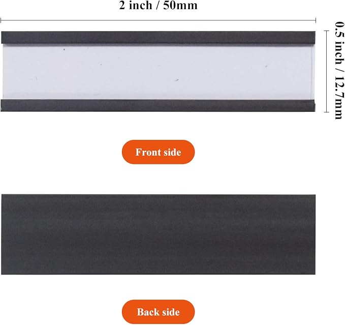 C Channel Magentic Label Holders 0.5x2 Inches - Image 2